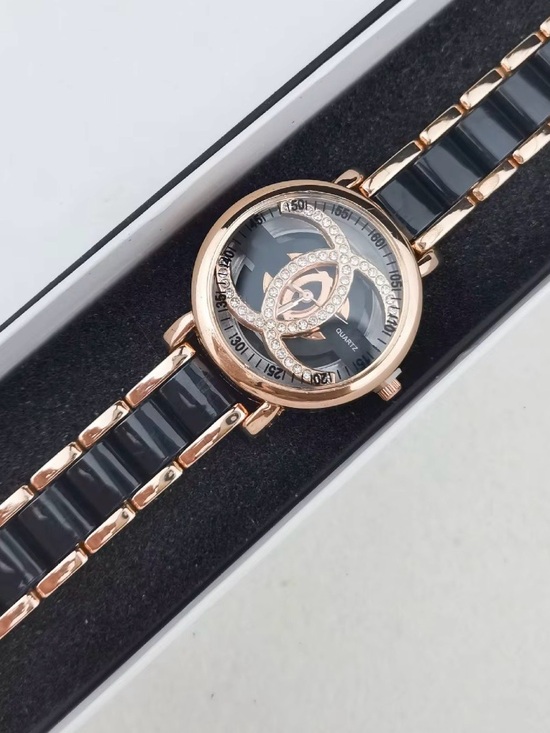 Macy's Accessories - Macy's Black and Rose Gold Crystal Accent Women's Bracelet Watch
